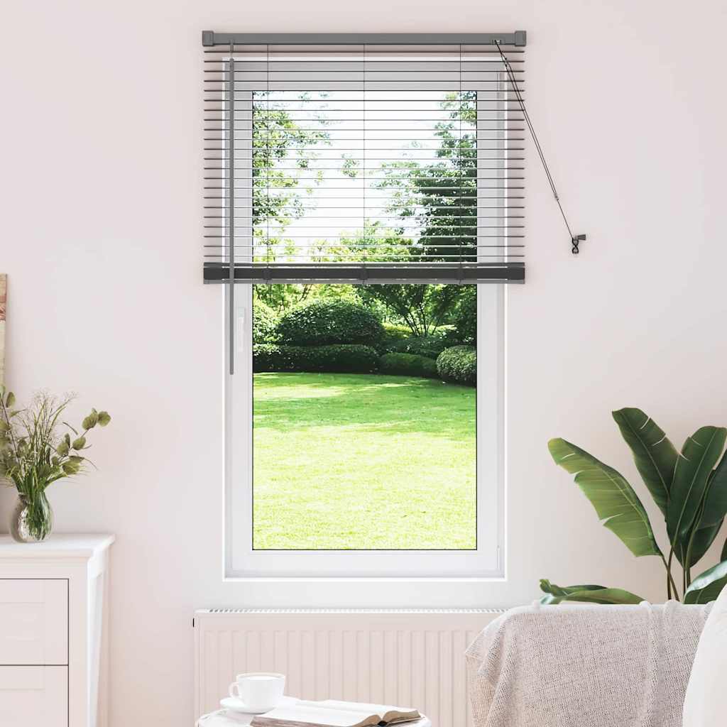 Venetian Blinds Manual Dark Grey 130 x 75 cm Aluminium