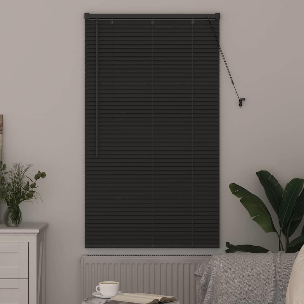Venetian Blinds Manual Dark Grey 130 x 80 cm Aluminium