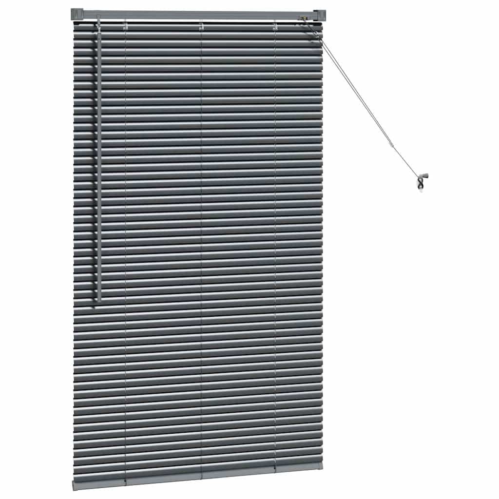 Venetian Blinds Manual Dark Grey 130 x 80 cm Aluminium