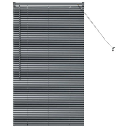 Venetian Blinds Manual Dark Grey 130 x 80 cm Aluminium