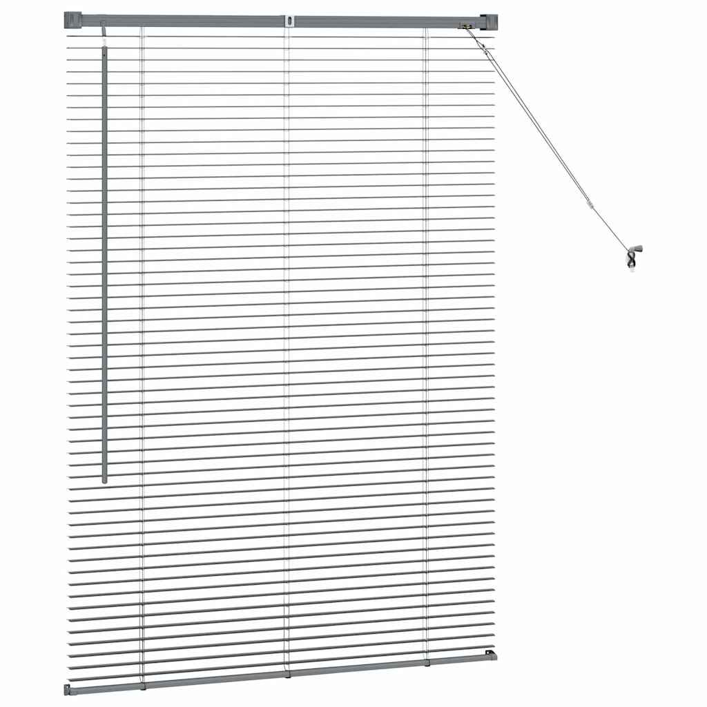 Venetian Blinds Manual Dark Grey 130 x 85 cm Aluminium