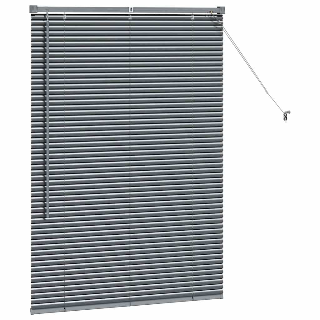 Venetian Blinds Manual Dark Grey 130 x 90 cm Aluminium