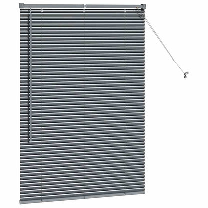 Venetian Blinds Manual Dark Grey 130 x 90 cm Aluminium