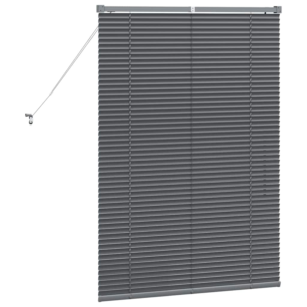 Venetian Blinds Manual Dark Grey 130 x 90 cm Aluminium