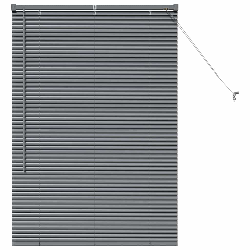 Venetian Blinds Manual Dark Grey 130 x 90 cm Aluminium
