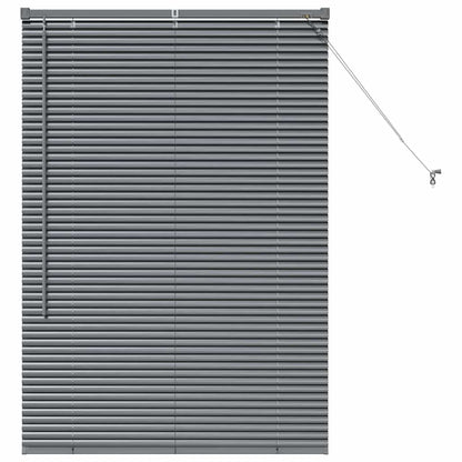 Venetian Blinds Manual Dark Grey 130 x 90 cm Aluminium