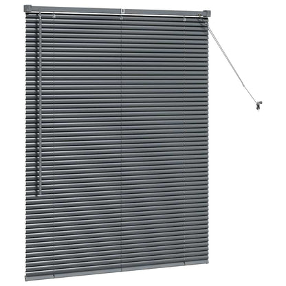 Venetian Blinds Manual Dark Grey 130 x 100 cm Aluminium
