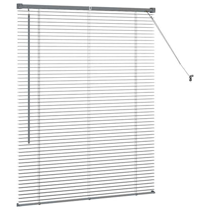 Venetian Blinds Manual Dark Grey 130 x 100 cm Aluminium
