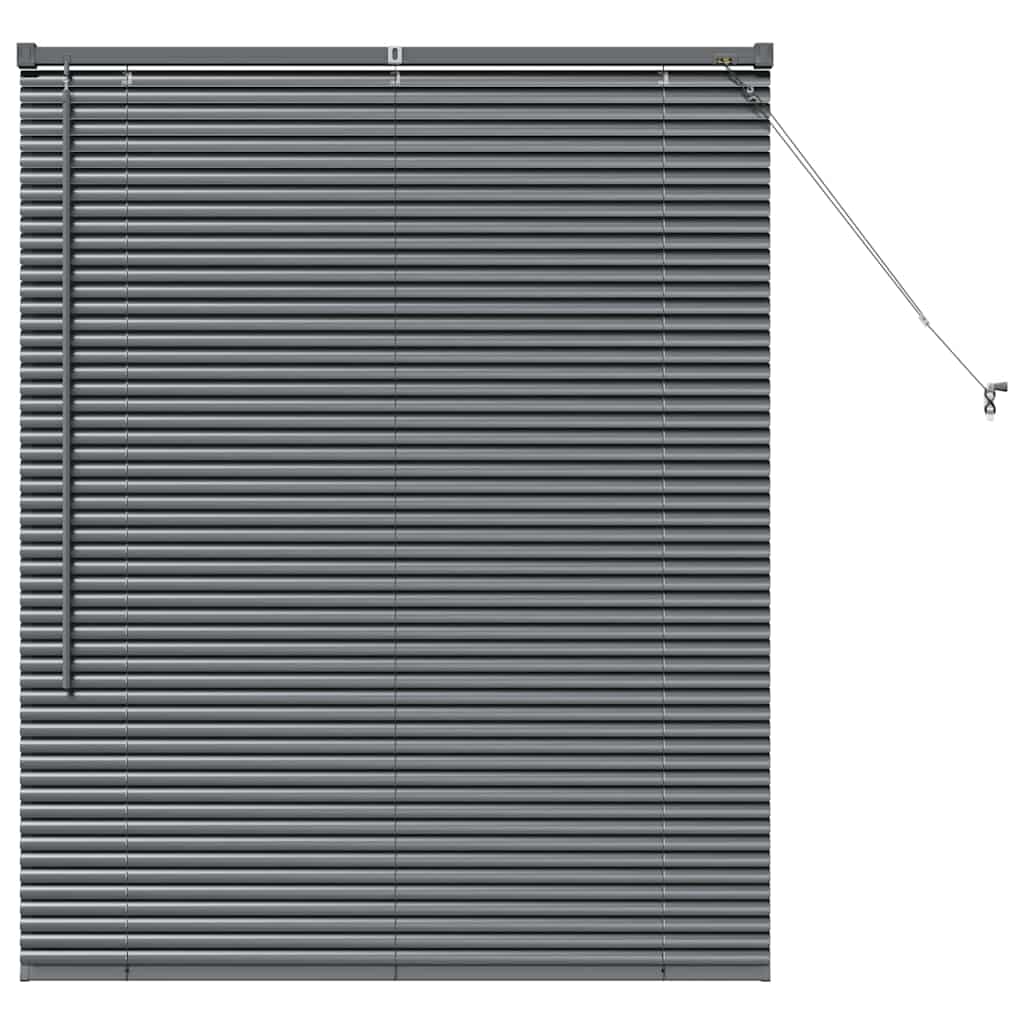 Venetian Blinds Manual Dark Grey 130 x 100 cm Aluminium