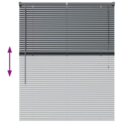 Venetian Blinds Manual Dark Grey 130 x 100 cm Aluminium