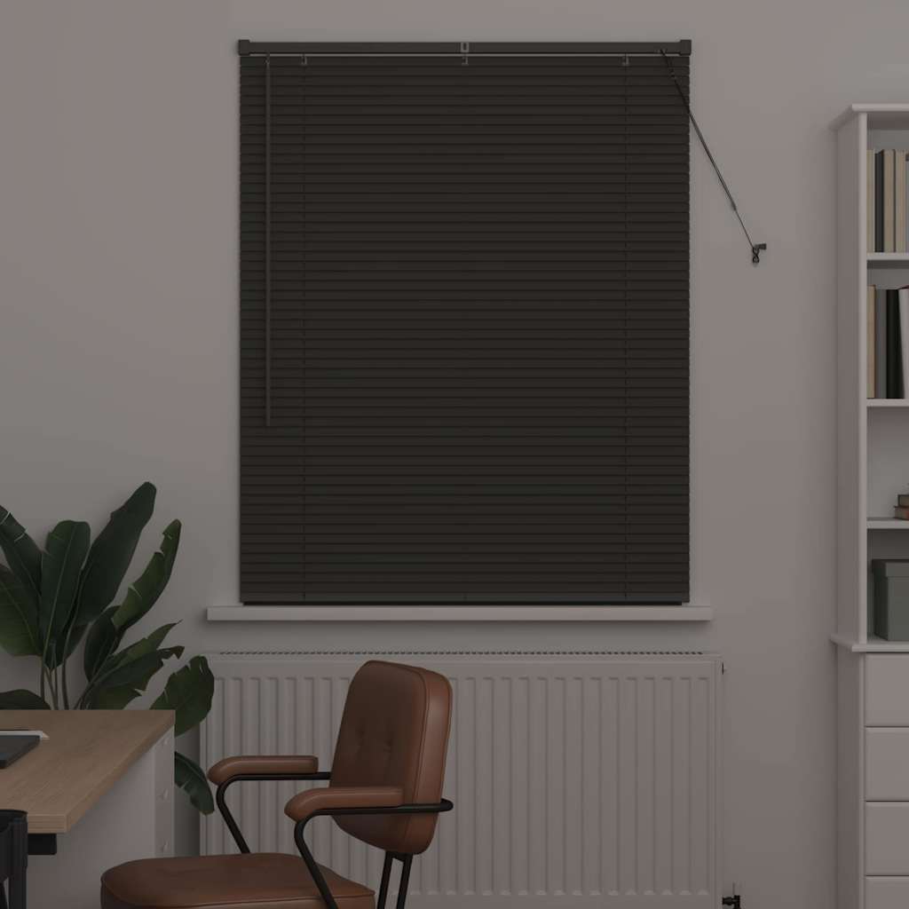 Venetian Blinds Manual Dark Grey 130 x 105 cm Aluminium