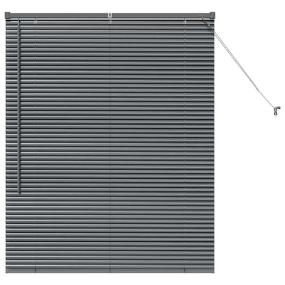 Venetian Blinds Manual Dark Grey 130 x 105 cm Aluminium