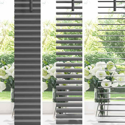 Venetian Blind Dark Grey 130 x 120 cm 25 mm Aluminium