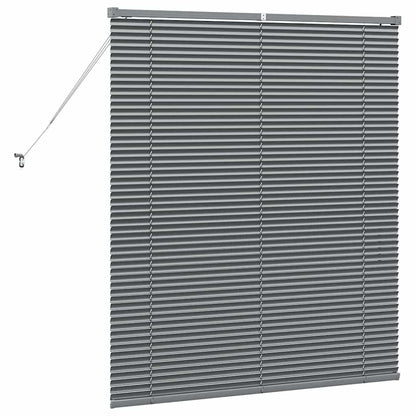 Venetian Blind Dark Grey 130 x 120 cm 25 mm Aluminium