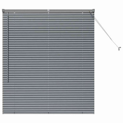 Venetian Blind Dark Grey 130 x 120 cm 25 mm Aluminium