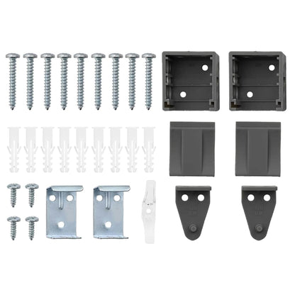 Venetian Blinds Manual Dark Grey 130 x 125 cm Aluminium