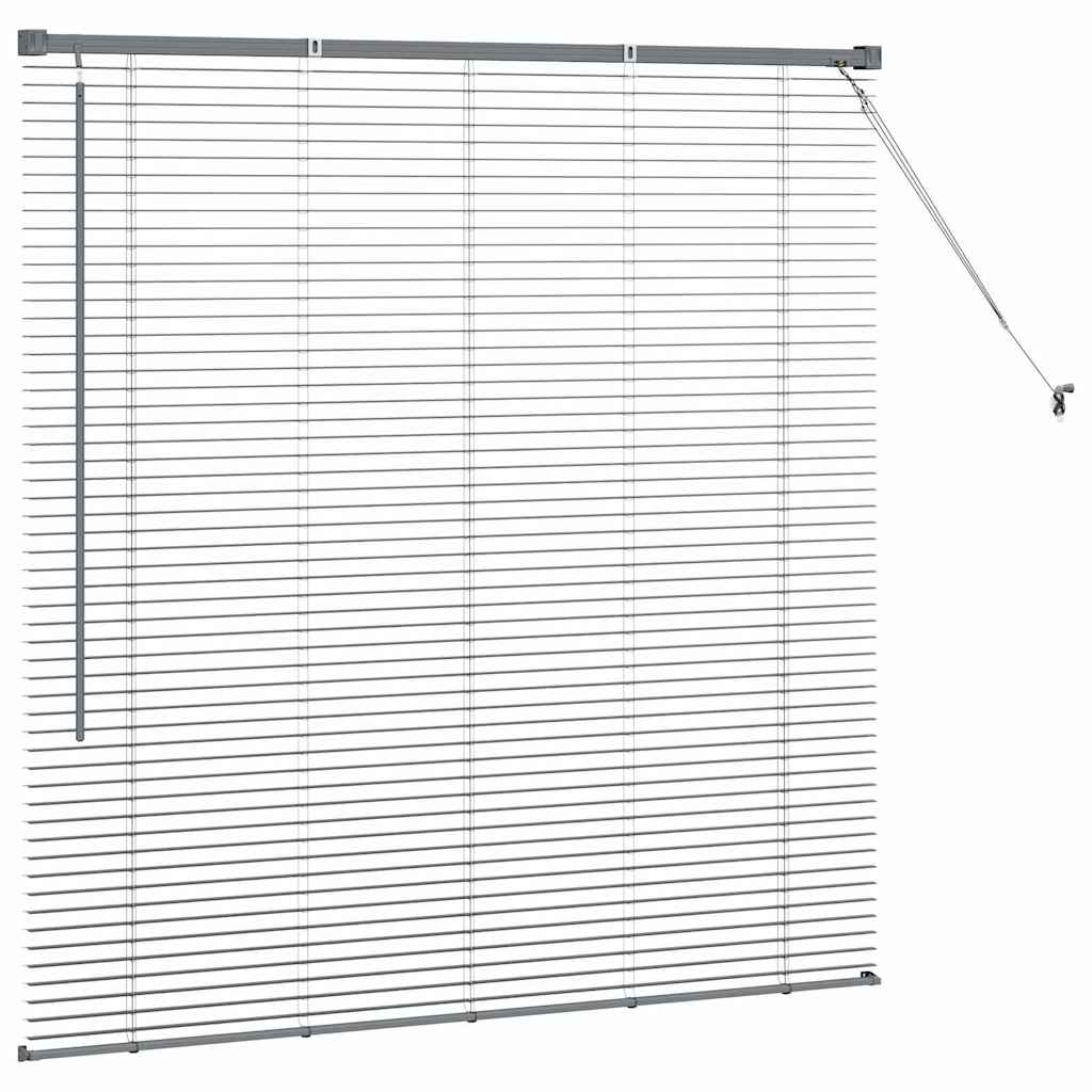 Venetian Blinds Manual Dark Grey 130 x 125 cm Aluminium