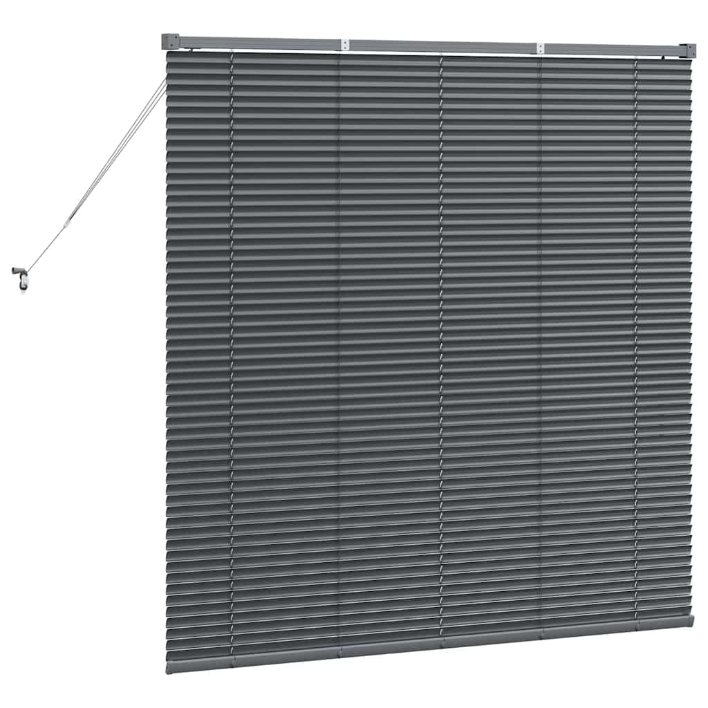 Venetian Blinds Manual Dark Grey 130 x 125 cm Aluminium