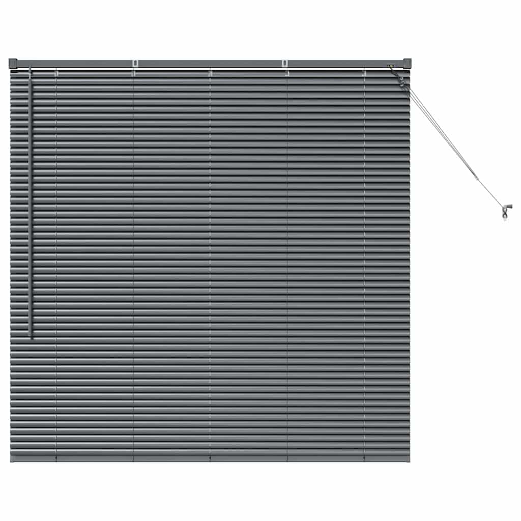 Venetian Blinds Manual Dark Grey 130 x 125 cm Aluminium