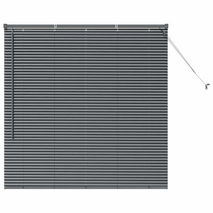 Venetian Blinds Manual Dark Grey 130 x 125 cm Aluminium