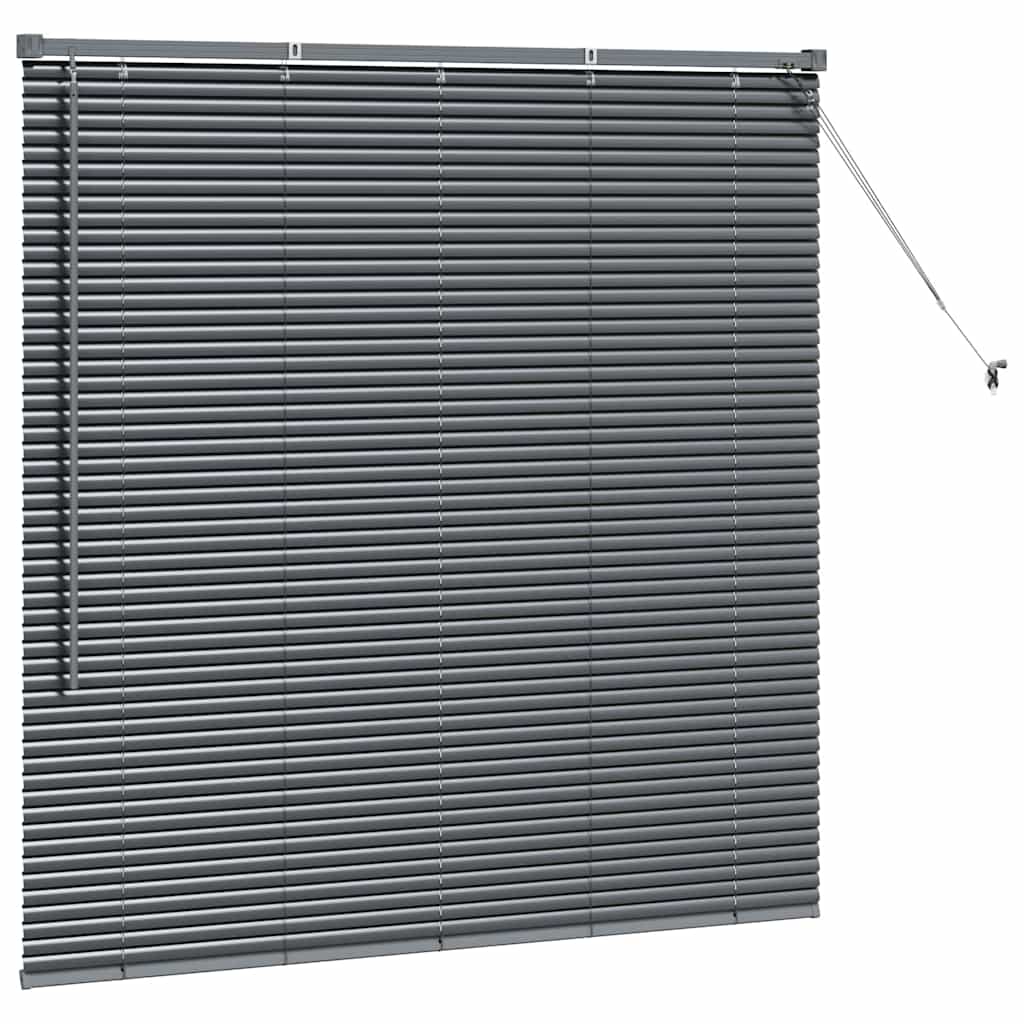 Venetian Blinds Manual Dark Grey 130 x 130 cm Aluminium
