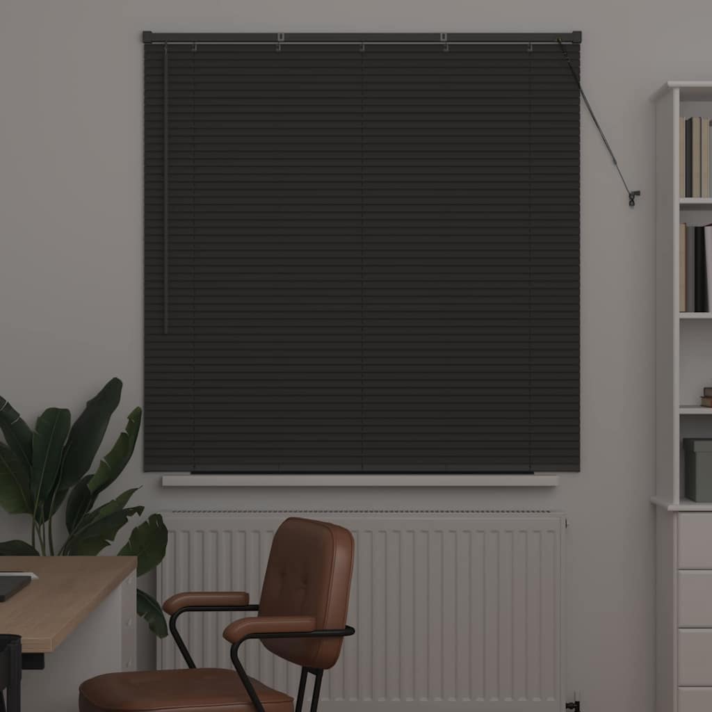 Venetian Blinds Manual Dark Grey 130 x 135 cm Aluminium