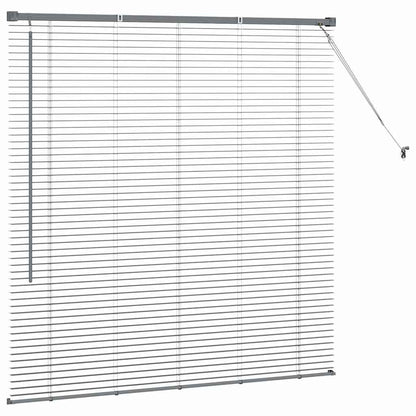 Venetian Blinds Manual Dark Grey 130 x 135 cm Aluminium