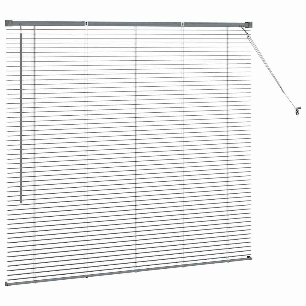 Venetian Blinds Manual Dark Grey 130 x 145 cm Aluminium