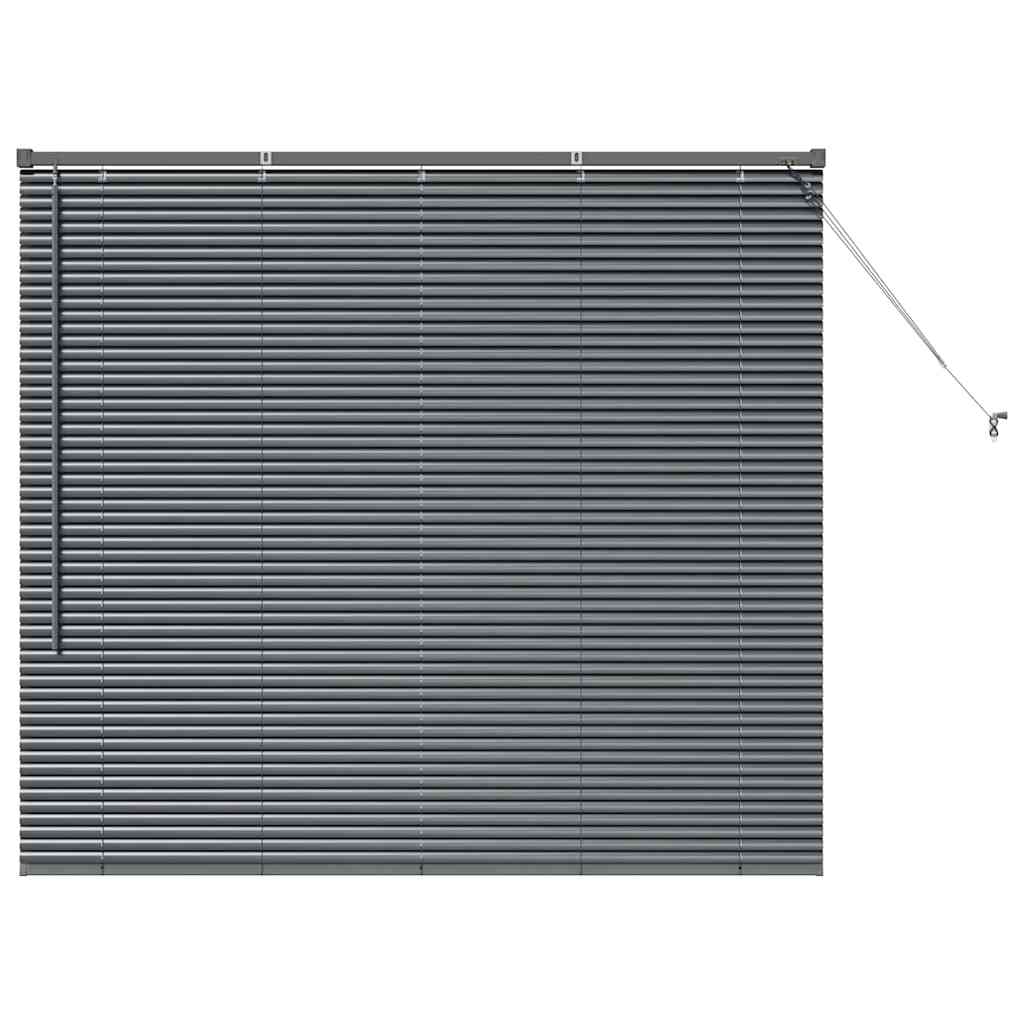 Venetian Blinds Manual Dark Grey 130 x 145 cm Aluminium