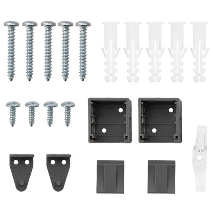 Venetian Blinds Manual Dark Grey 175 x 55 cm Aluminium