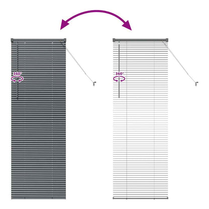 Venetian Blinds Manual Dark Grey 175 x 65 cm Aluminium