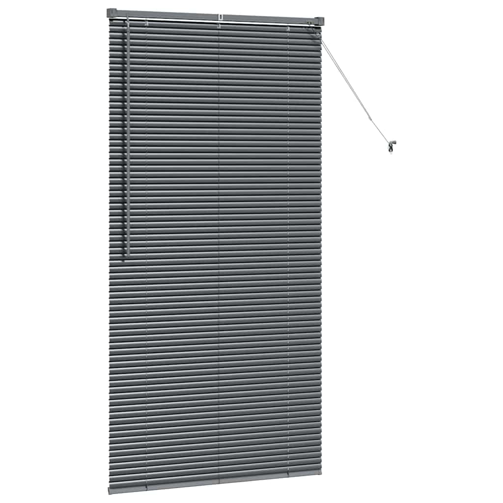 Venetian Blinds Manual Dark Grey 175 x 95 cm Aluminium