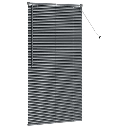 Venetian Blinds Manual Dark Grey 175 x 95 cm Aluminium