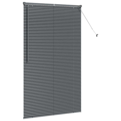 Venetian Blinds Manual Dark Grey 175 x 105 cm Aluminium