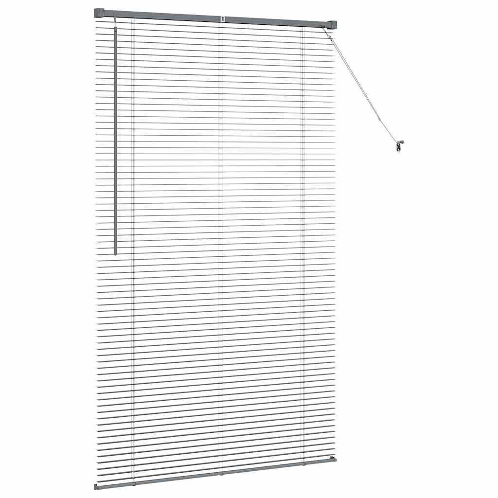 Venetian Blinds Manual Dark Grey 175 x 105 cm Aluminium