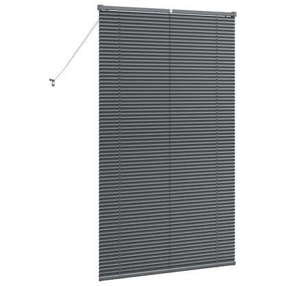 Venetian Blinds Manual Dark Grey 175 x 105 cm Aluminium