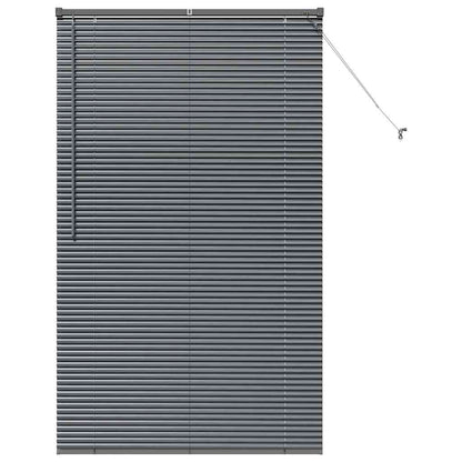 Venetian Blinds Manual Dark Grey 175 x 105 cm Aluminium