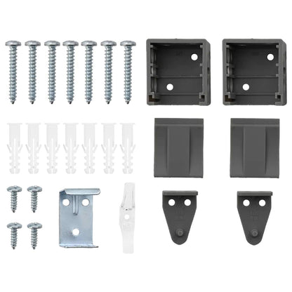 Venetian Blinds Manual Dark Grey 175 x 115 cm Aluminium