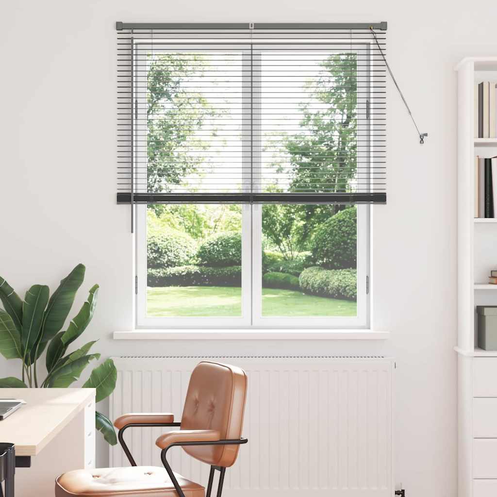 Venetian Blinds Manual Dark Grey 175 x 115 cm Aluminium