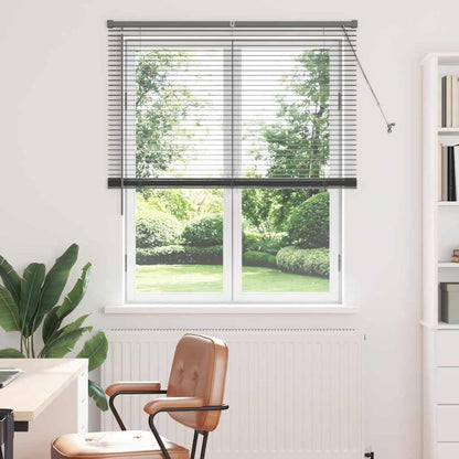 Venetian Blinds Manual Dark Grey 175 x 115 cm Aluminium