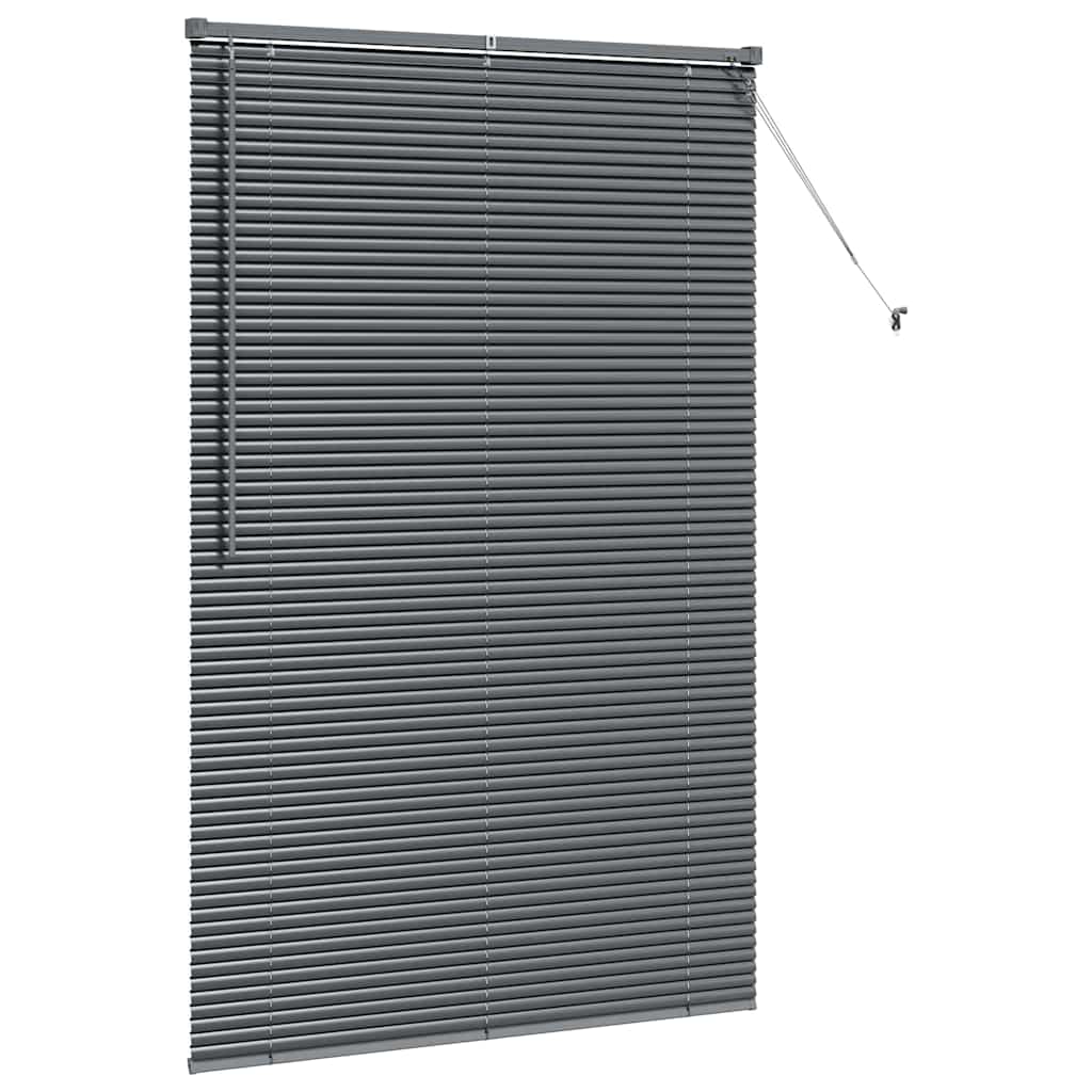 Venetian Blinds Manual Dark Grey 175 x 115 cm Aluminium