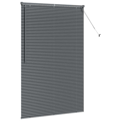 Venetian Blinds Manual Dark Grey 175 x 115 cm Aluminium