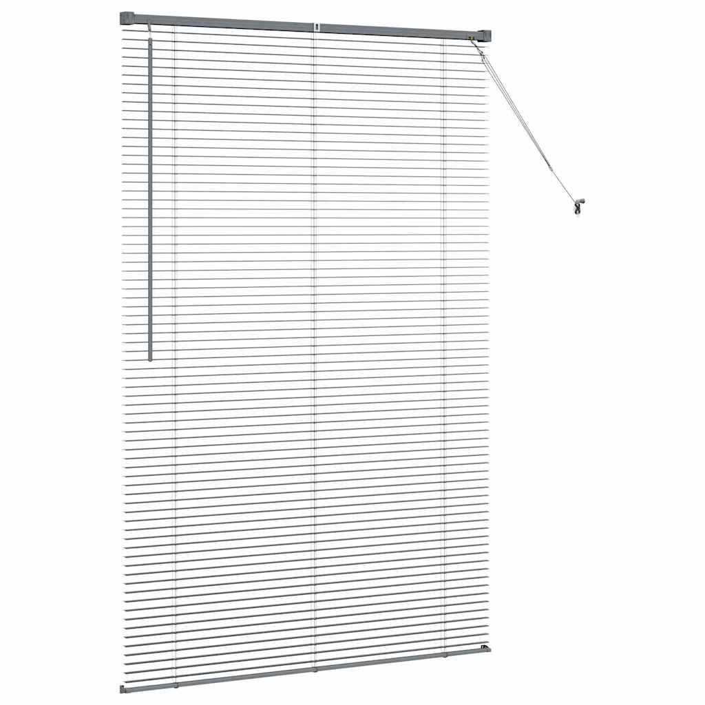Venetian Blinds Manual Dark Grey 175 x 115 cm Aluminium