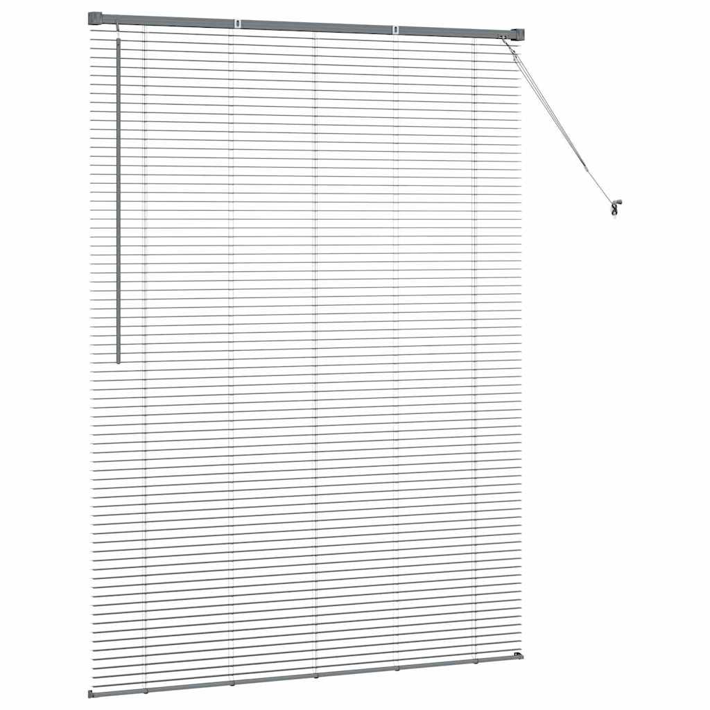 Venetian Blinds Manual Dark Grey 175 x 125 cm Aluminium