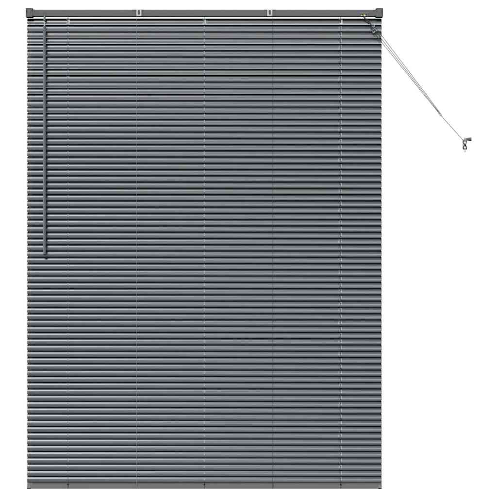 Venetian Blinds Manual Dark Grey 175 x 130 cm Aluminium