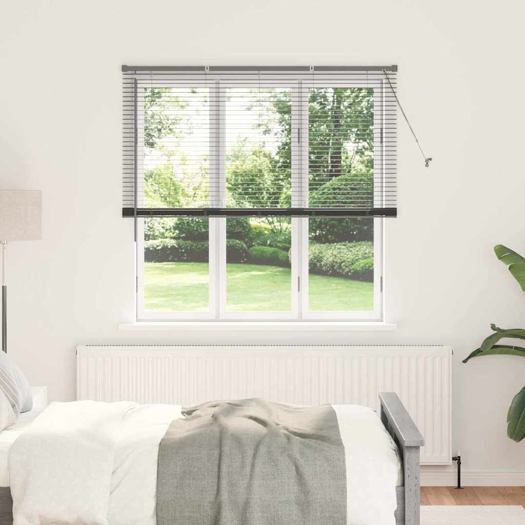 Venetian Blinds Manual Dark Grey 175 x 140 cm Aluminium