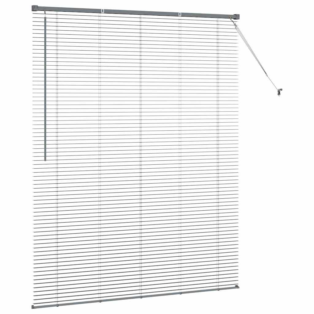 Venetian Blinds Manual Dark Grey 175 x 140 cm Aluminium