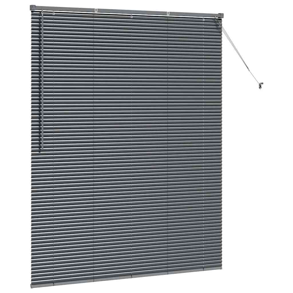 Venetian Blinds Manual Dark Grey 175 x 150 cm Aluminium