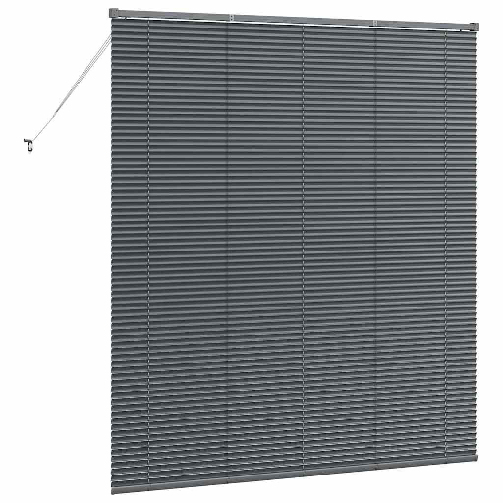 Venetian Blinds Manual Dark Grey 175 x 155 cm Aluminium