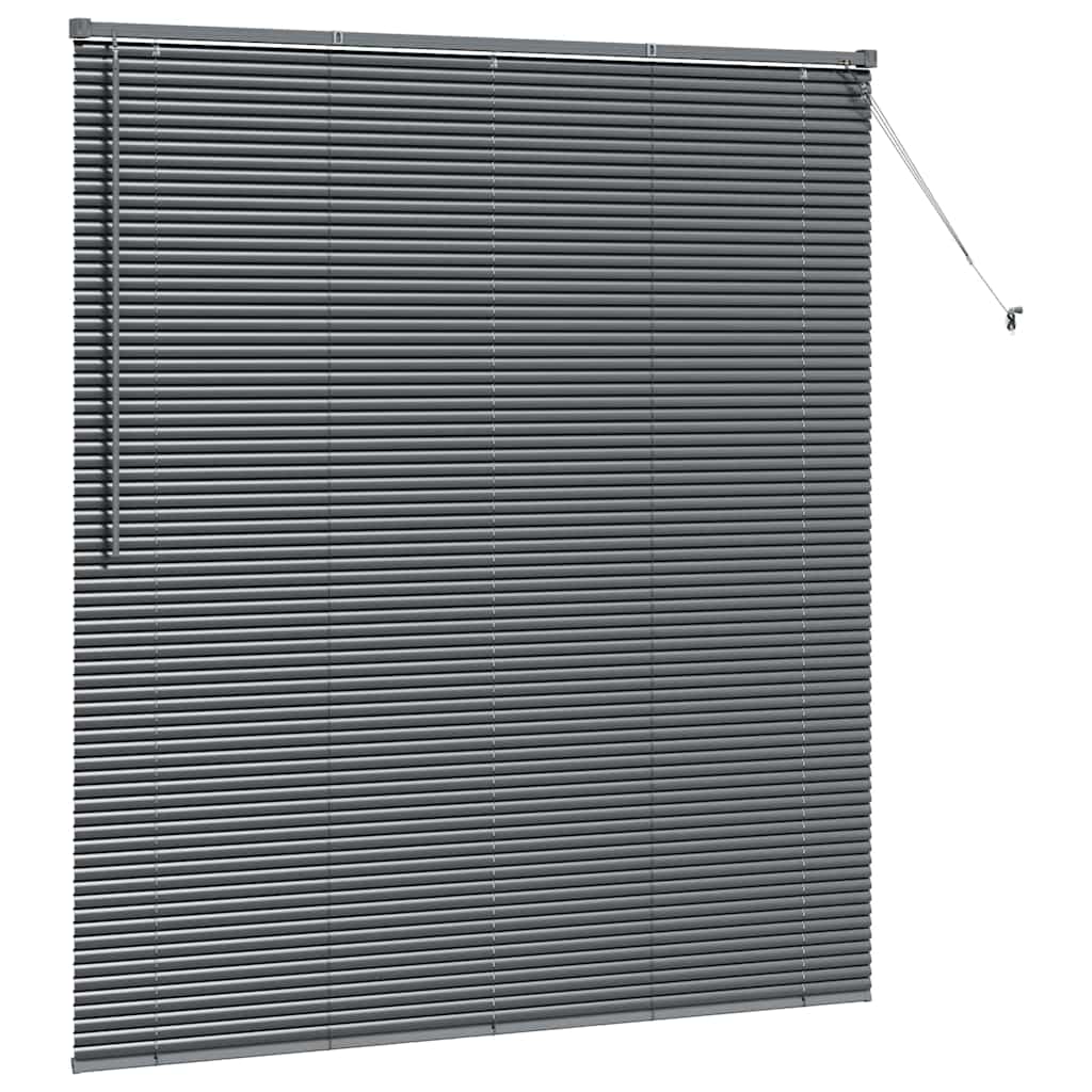 Venetian Blinds Manual Dark Grey 175 x 160 cm Aluminium